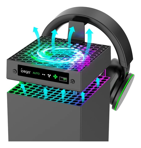 Ventilador Cooling Fan Rgb Auto Para Xbox Series X Ipega