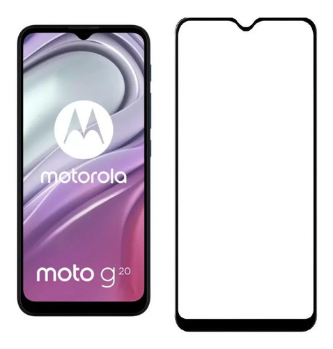 Imagen 1 de 10 de Vidrio Templado Para Motorola G20 9d Full Cover