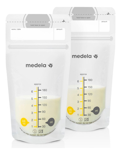 Medela Bolsas De 180ml Para Almacenar Leche Materna 50 Pzs