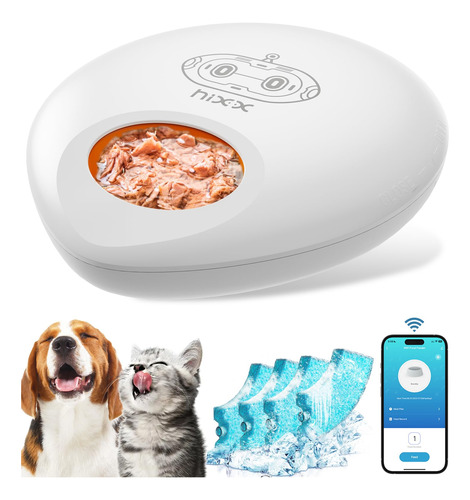 Alimentador Automático De Comida Húmeda Para Gatos Blancos