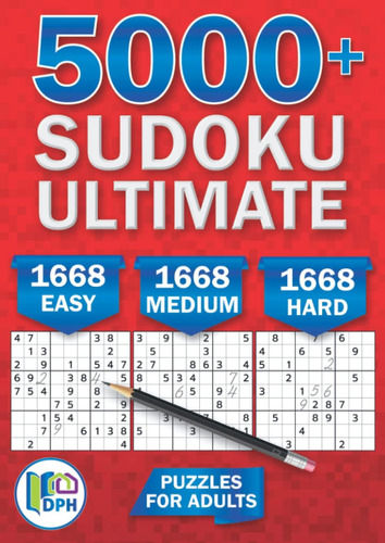 Libro: 5000+ Sudoku Ultimate: 1668 Easy, 1668 Medium & 1668