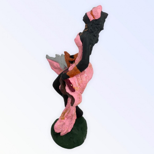 Imagem Estatua Iansã 15cm Umbanda Orixá Cor Rosa