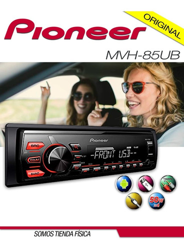 Radio Reproductor Pioneer Mvh-85ub Usb 1rca Aux 50w