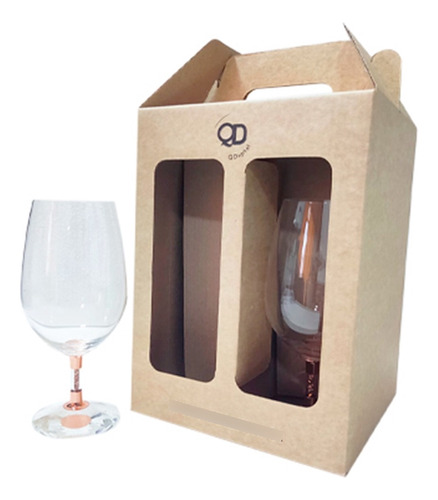 Set 4 Copas Cerveceras Glow Cobrizadas 420ml - Estuche