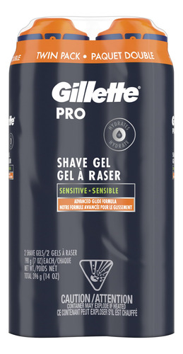 Gel De Afeitar Gillette Pro Proglide Sensitive 2 En 1 Para H