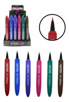 Comprar Combo X6 Delineadores Fibra Challenge Color Pink 21 Original