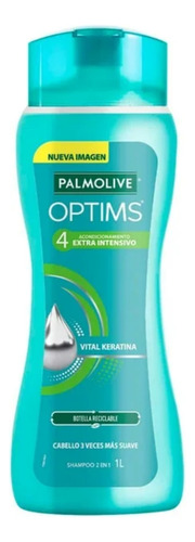 Shampoo Palmolive Optims Acondicionamiento 1 L - 4 Pzas