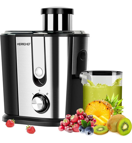 Máquinas Exprimidor, Herrchef 600w Juice Extractor Con Boca 