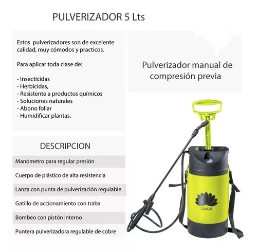 PULVERIZADOR PRESION PREVIA 0,5 L - Tu Planta Grow Shop