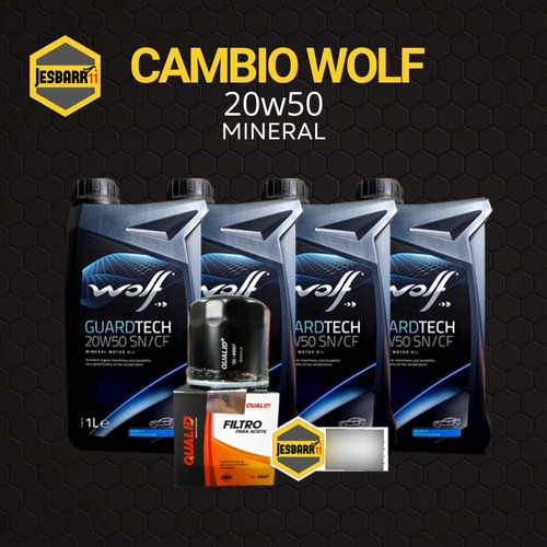 Cambio Aceite 20w50 Mineral Wolf