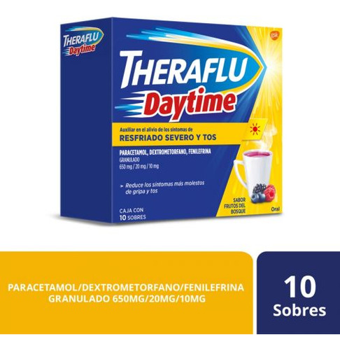 Theraflu Daytime Te Antigripal Resfriado Y Tos 10 Sobres