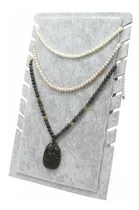 Comprar Exhibidor Collares Joyas Bijou Cadenas Alhajero Terciopelo Gris