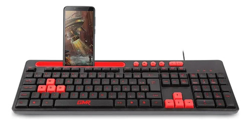 Teclado Gamer Multilaser Con Soporte Para Celular Multimedia Teclado Negro