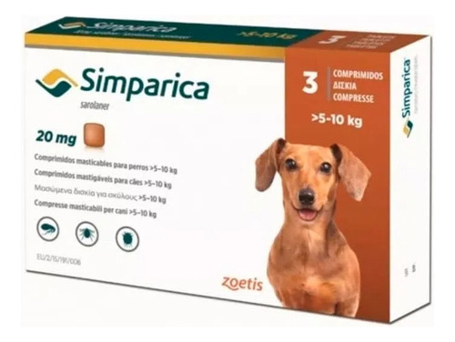 Antipulga Y Antigarrapata Simparica De 5 A 10 Kg