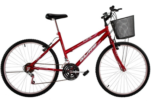 Bicicleta  de passeio Dalannio Bike Life aro 26 18v freios v-brake cor vermelho com descanso lateral