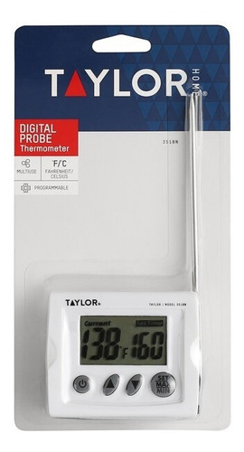 Termometro Cocina Horno Digital Alarma Sonda 120cm Alta Temp