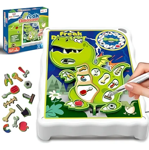Janod Mesa De Actividades Dino De 8 Juegos – Madera FSC Para Bebés De 12 Meses En Adelante