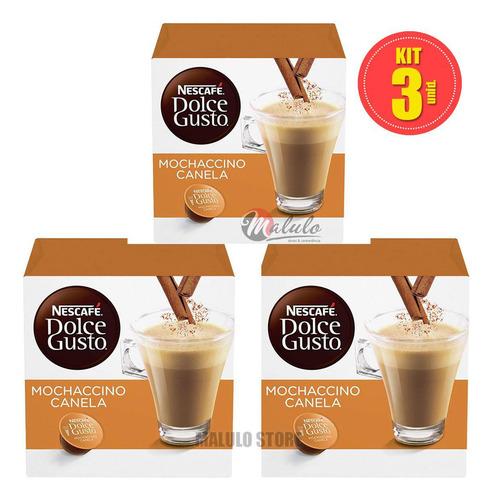 Cápsulas Dolce Gusto Mochaccino Com Canela Kit 3 Caixas