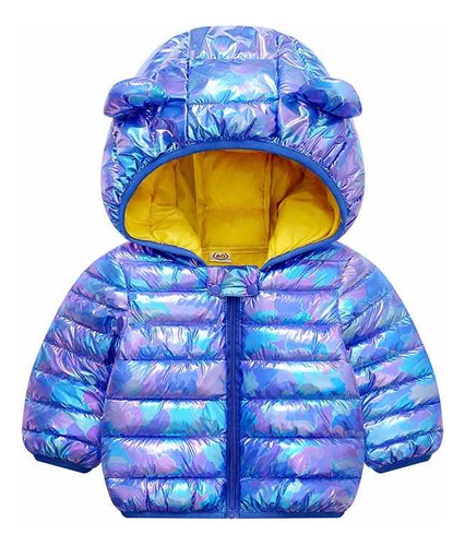 Campera Puffer Niño Bebé Niña Holográfica Tornasol