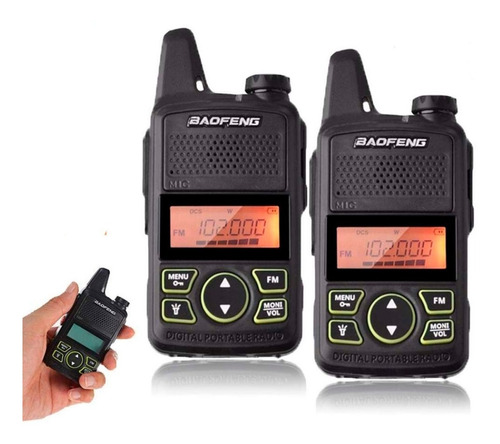 2 Radios Baofeng Bf T1 Mini Uhf Largo Alcance 30km Original