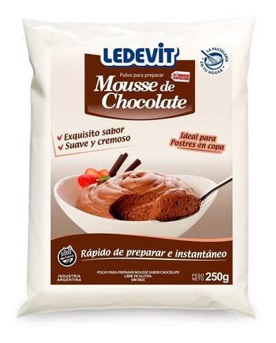 Mousse De Chocolate En Polvo Ledevit 250 G - Ciudad Cotilló