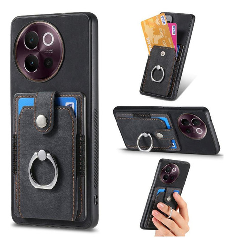 Funda For Vivo V40 Lite Crad Ranura Soporte Magnético Para