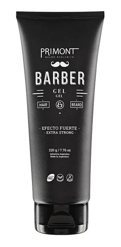 Gel Barber Fijación Super Fuerte Modelado Cabello Primont 