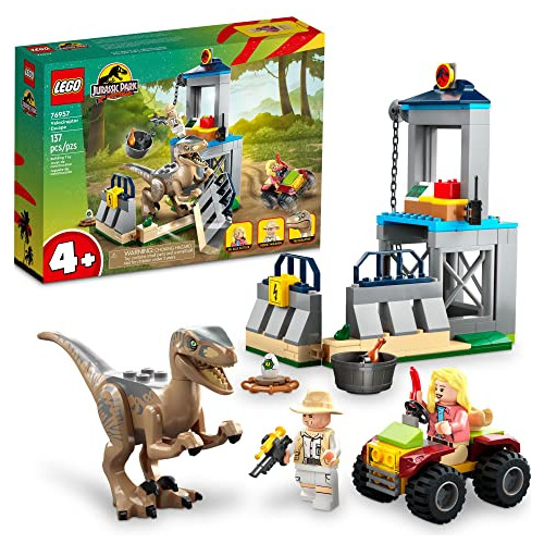 Lego Jurassic Park Velociraptor Escape 76957 Aprende A Const