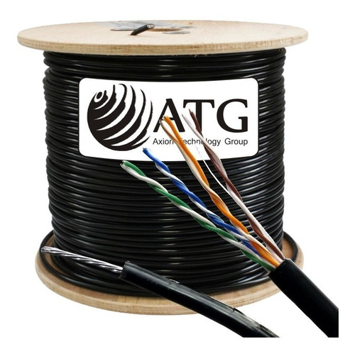 Cable Utp Atg Exterior 100% Cobre Portante De Acero Cctv Red