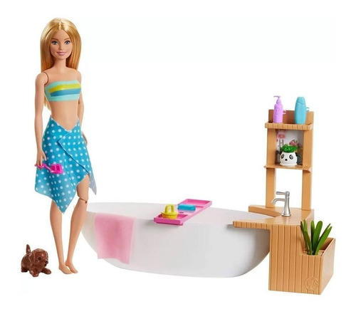 Boneca Barbie Banho De Espumas Fizzy Bath Mattel - Gjn32