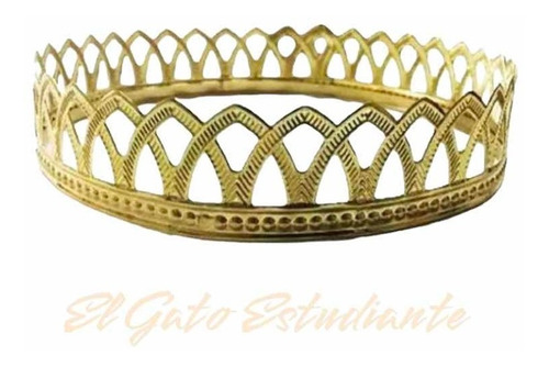 Corona Tiara Rey/reyna Metal Dorado Cotillón