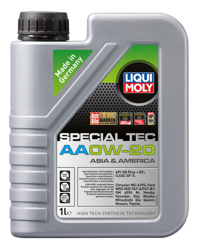 Aceite De Motor Liqui Moly Special Tec Aa Sintético 0w20 1l