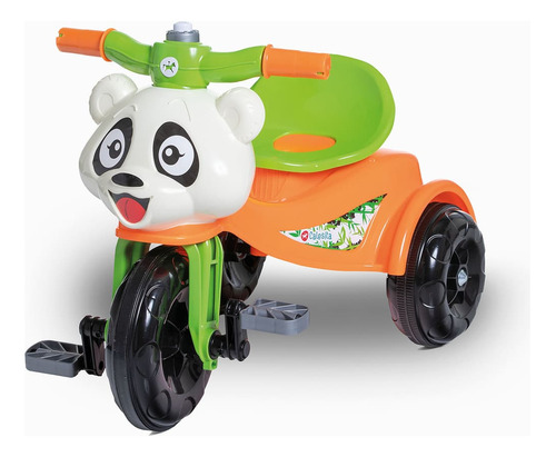 Triciclo Infantil De Pedal Calesita Com Buzina Panda Cor Vermelho