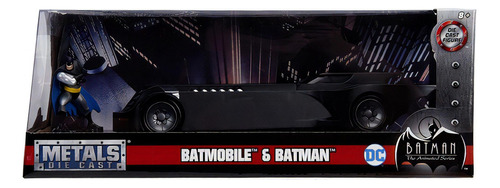 Coche Batmobile 6 Batman 1:24 Batman Animated Series Dcmetal Color Negro