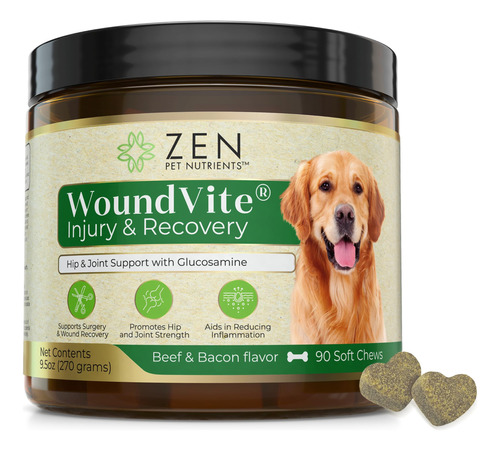 Zen Pet Nutrients Woundvite - Masticables Para Cadera Y Arti