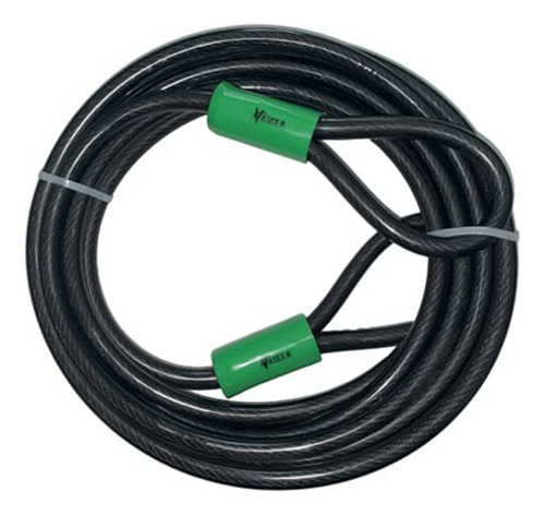 Vascer Bike Cable Lock - 15ft Security Cord With Loops - Hea