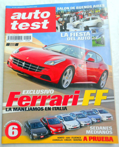 Auto Test 249 Ferrari Ff , 6 Sedanes Vento 408 Fluence Cruze