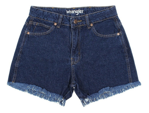 Short Jeans Feminino Cós Alto Azul Original Wrangler 28393