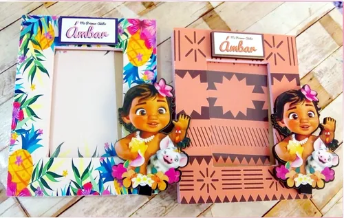 15 Portaretratos Moana Con Vidrio Foto 10x15cm Personalizado