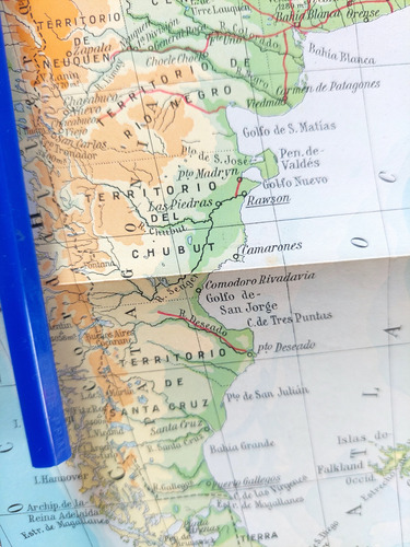 Antiguo Mapa Argentina 1930 Ferrocarriles Territorio Andes (Usado)