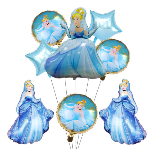 9pcs Globos De Cenicienta Para Cumpleanos De Ninos Baby Show