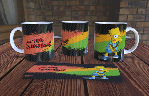 Plantillas Para Sublimar Tazas De Los Simpson.