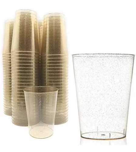 Copas Desechables 100 Vasos De Plástico Duro De 8 Onzas Par