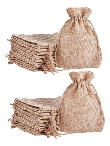 20x Pequeña Bolsa De Yute De Lino De Arpillera Bolsa De