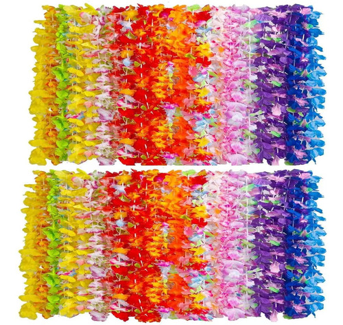 100 Collares Suaves Hawaianos Leis Luau Partyecorations Trop