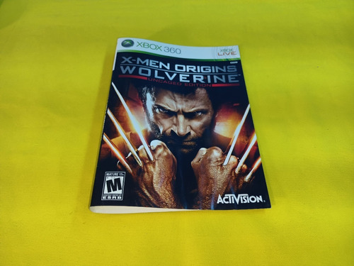 Portada Original X Men Origins Wolverine Xbox 360