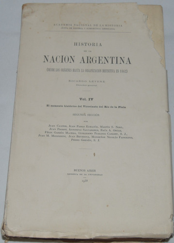 Historia De La Nación Argentina Vol 4 Segunda Sección B60a