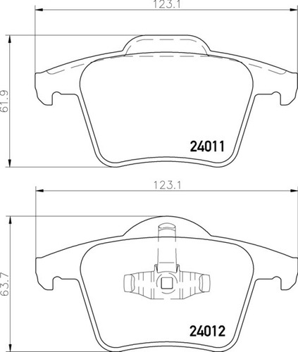 Pastilla De Freno Volvo Xc90 2.9 T6 / 3.2 / D5 / V8 Trasera