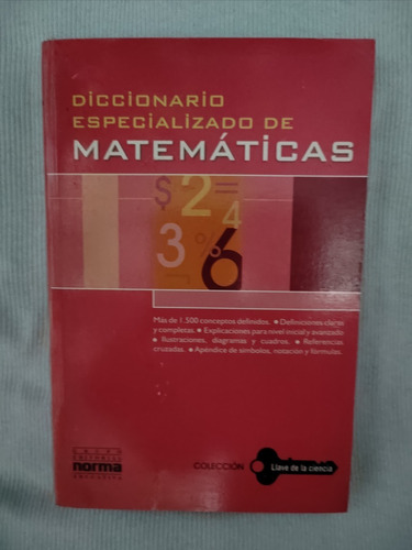 Libro Diccionario Especializado De Matemáticas.