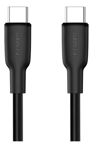 Cable Tipo C A Tipo C 65w Silicon Flex 1.8mts Argom Negro